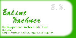 balint wachner business card